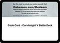 Code Card - Corviknight V Battle Deck