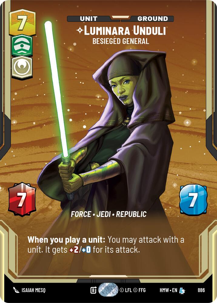 Luminara Unduli - Besieged General (Prestige Foil) [Homeworlds]