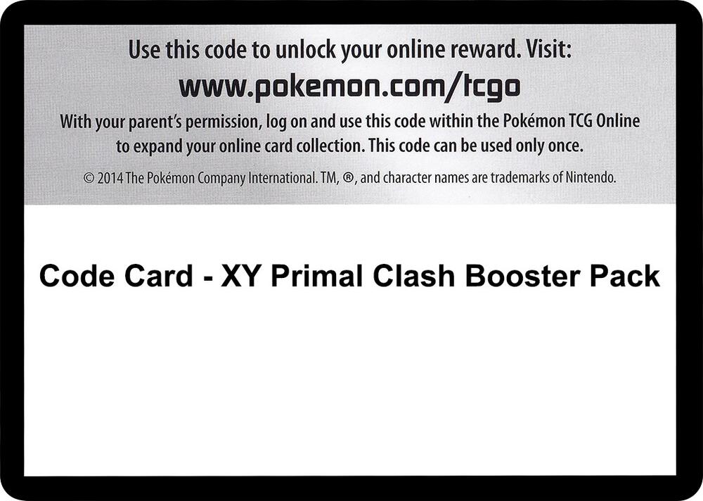 Code Card - Primal Clash Booster Pack