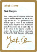 1997 Jakub Slemr Biography Card
