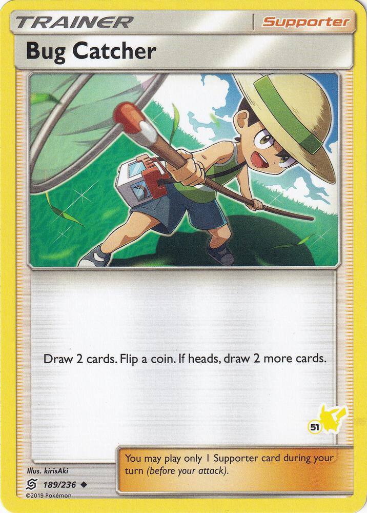 Bug Catcher - 189/236 (#51 Pikachu Stamped)
