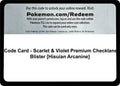Code Card - Scarlet & Violet Premium Checklane Blister [Hisuian Arcanine]
