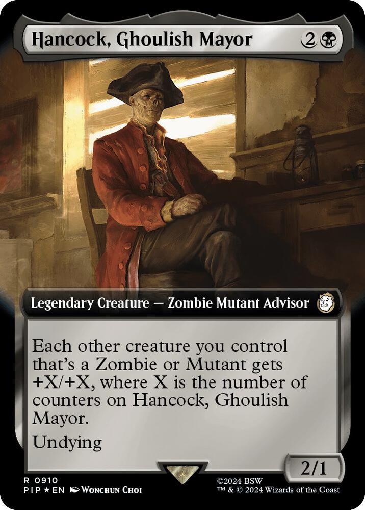 Hancock, Ghoulish Mayor (Extended Art) (Surge Foil)