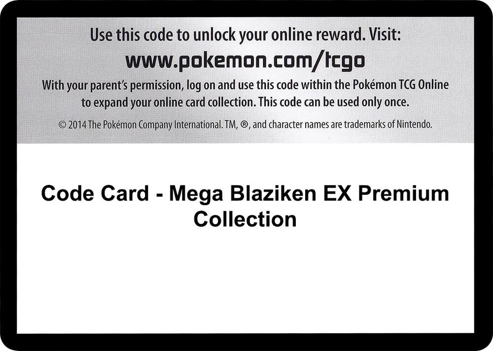 Code Card - Mega Blaziken EX Premium CollectionMega Aerodactyl EX Premium Collection