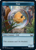 Fish // Wizard Double-Sided Token