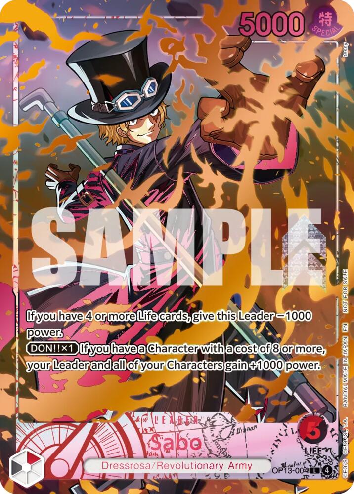 Sabo (Flame-Flame Fruit Coliseum) - OP13-004 [One Piece Promotion Cards]
