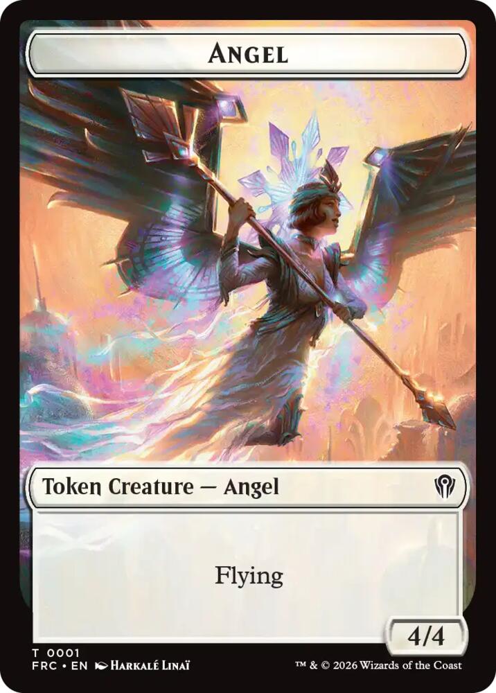 Angel // Myr Double-Sided Token [Commander: Reality Fracture]