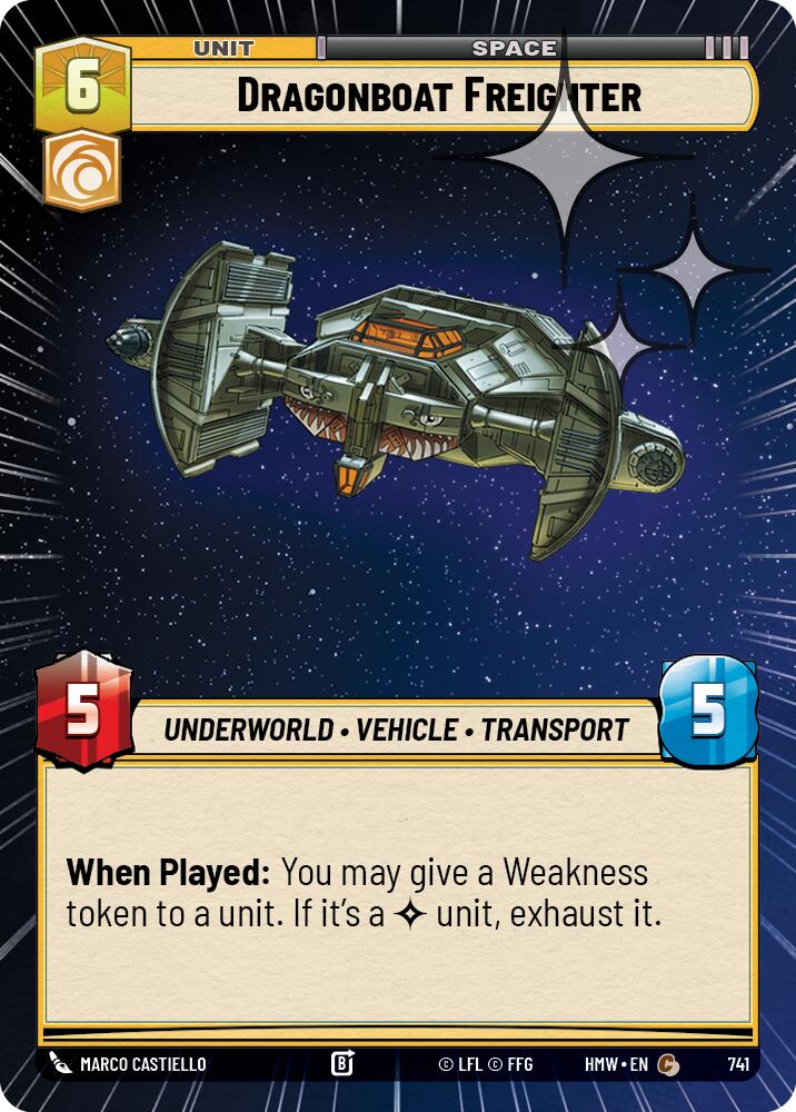 Dragonboat Freighter (Hyperspace Foil) [Homeworlds]