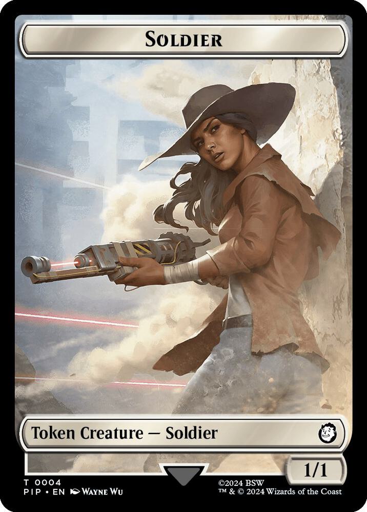 Soldier (0004) // Treasure (0019) Double-Sided Token