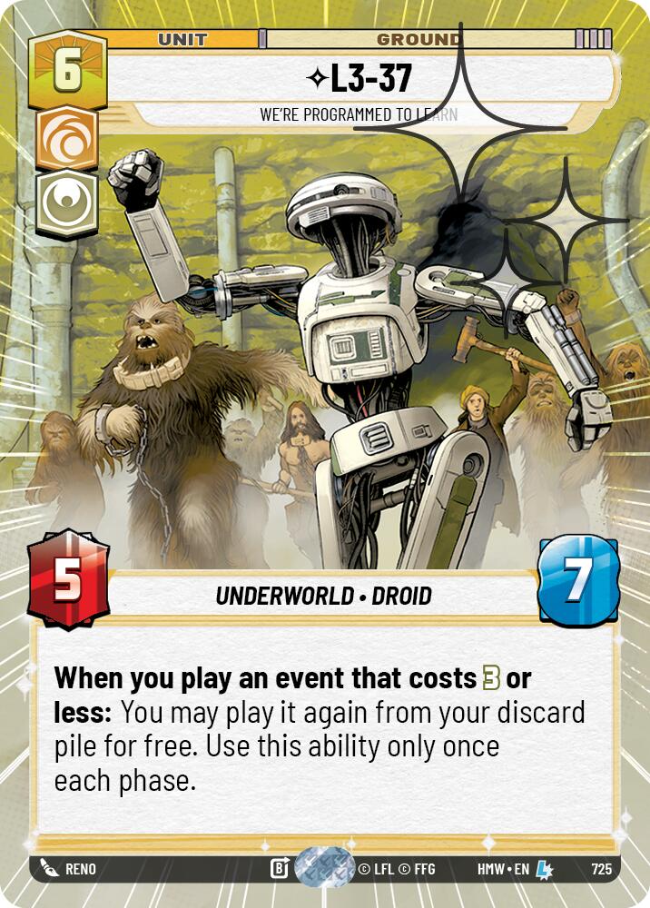 L3-37 - We're Programmed to Learn (Hyperspace Foil) [Homeworlds]