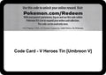 Code Card - V Heroes Tin [Umbreon V]