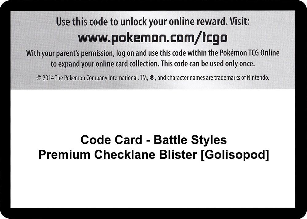 Code Card - Battle Styles Premium Checklane Blister [Golisopod]