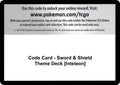 Code Card - Sword & Shield Theme Deck [Inteleon]
