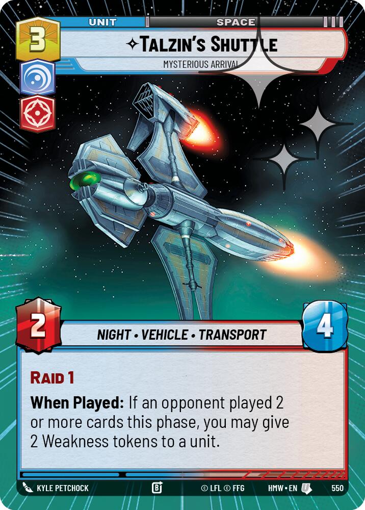 Talzin's Shuttle - Mysterious Arrival (Hyperspace Foil) [Homeworlds]