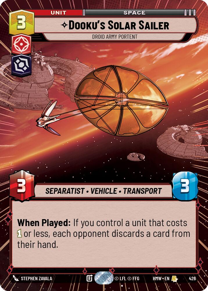 Dooku's Solar Sailer - Droid Army Portent (Hyperspace) [Homeworlds]