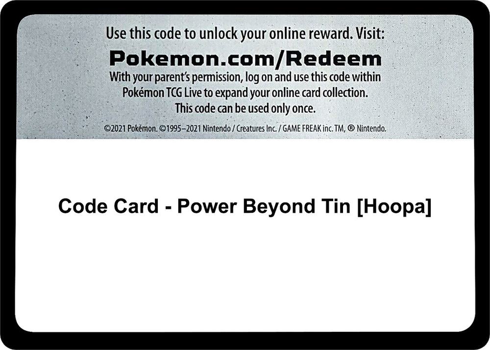 Code Card - Power Beyond Tin [Hoopa]