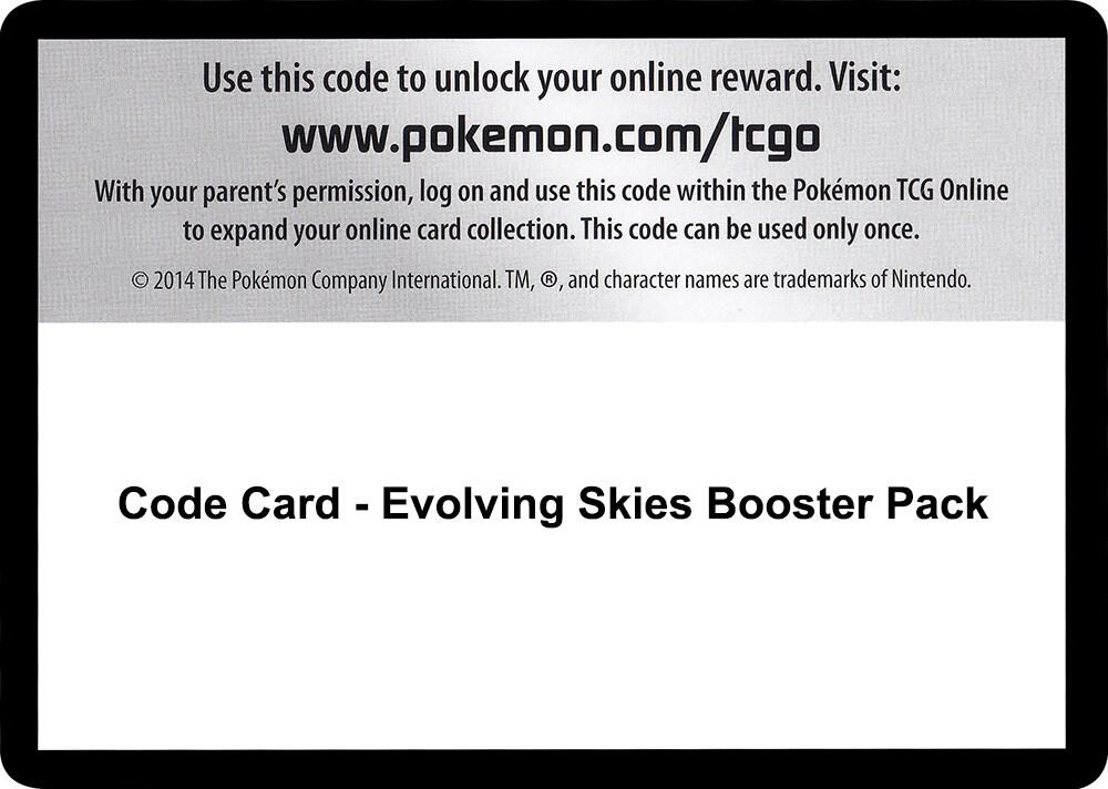 Code Card - Evolving Skies Booster Pack