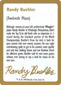 1998 Randy Buehler Biography Card