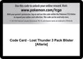 Code Card - Lost Thunder 3 Pack Blister [Altaria]