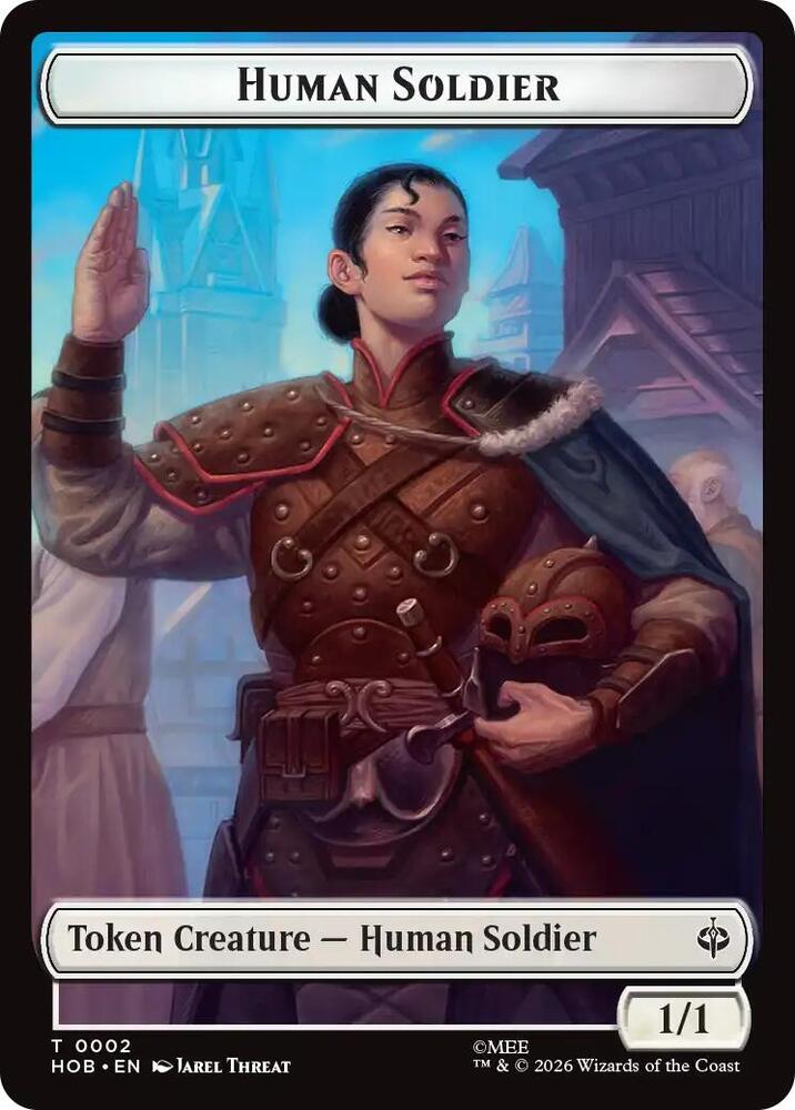 Human Soldier // Dwarf Double-Sided Token