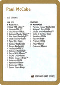 1997 Paul McCabe Decklist Card