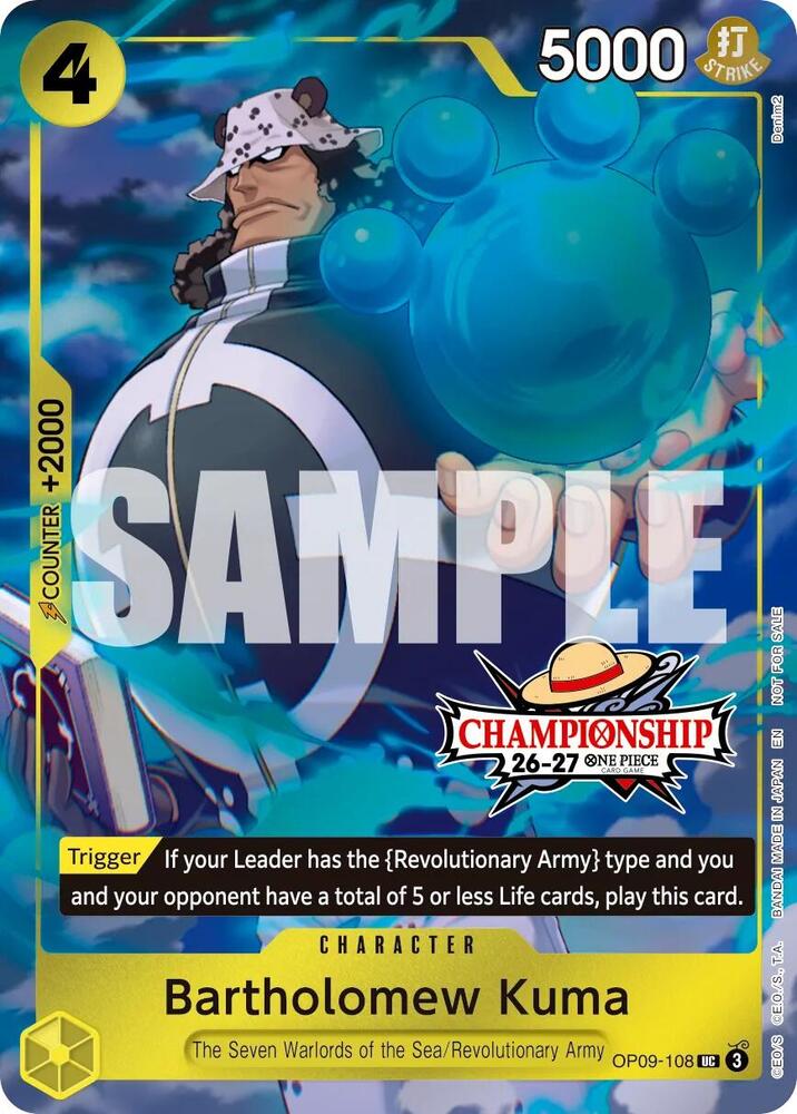 Bartholomew Kuma (CS 26-27 Celebration Pack) - OP09-108 [One Piece Promotion Cards]