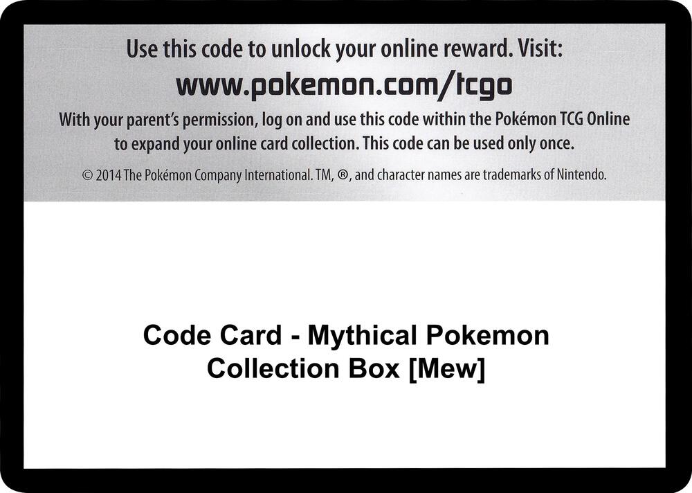 Code Card - Mythical Pokemon Collection Box [Mew]