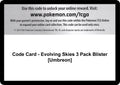 Code Card - Evolving Skies 3 Pack Blister [Umbreon]