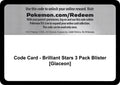 Code Card - Brilliant Stars 3 Pack Blister [Glaceon]
