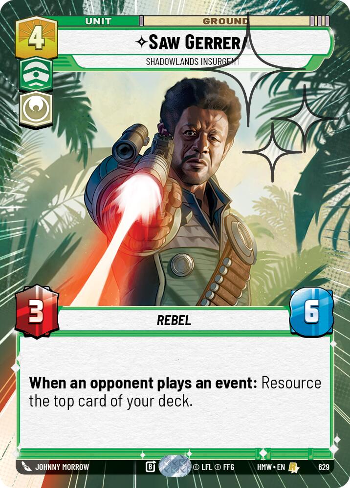 Saw Gerrera - Shadowlands Insurgent (Hyperspace Foil) [Homeworlds]
