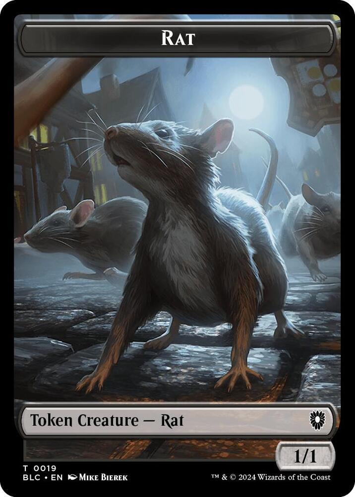 Rat // Raccoon Double-Sided Token