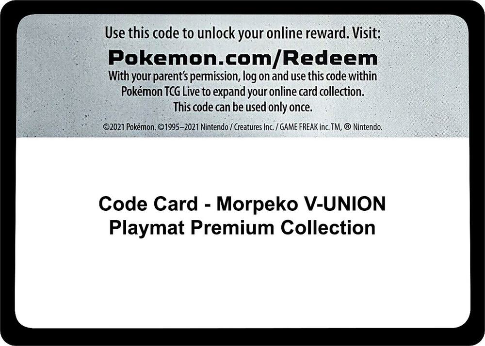 Code Card - Morpeko V-UNION Playmat Premium Collection