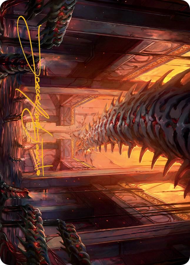 Bloodfell Caves Art Card (Gold-Stamped Signature)