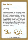 1998 Ben Rubin Biography Card