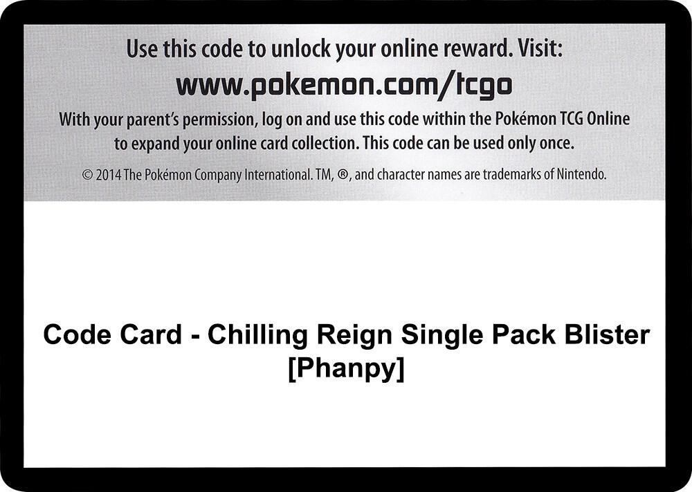 Code Card - Chilling Reign Single Pack Blister [Phanpy]