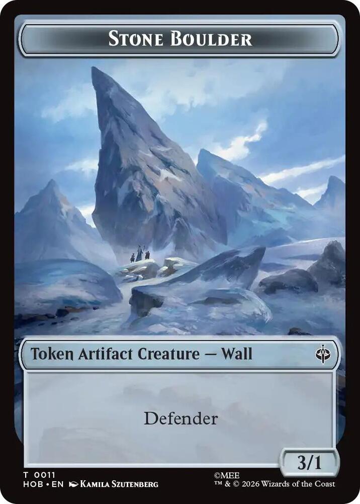 Stone Boulder // Dragon Double-Sided Token