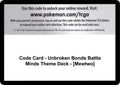Code Card - Unbroken Bonds Battle Minds Theme Deck - [Mewtwo]