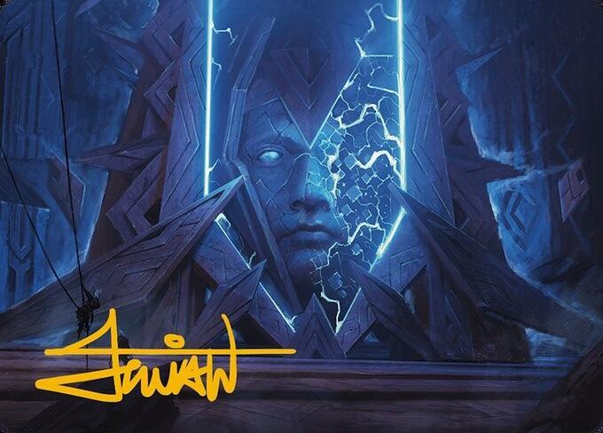 Stone Idol Generator Art Card (Gold-Stamped Signature)