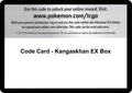 Code Card - Kangaskhan EX Box