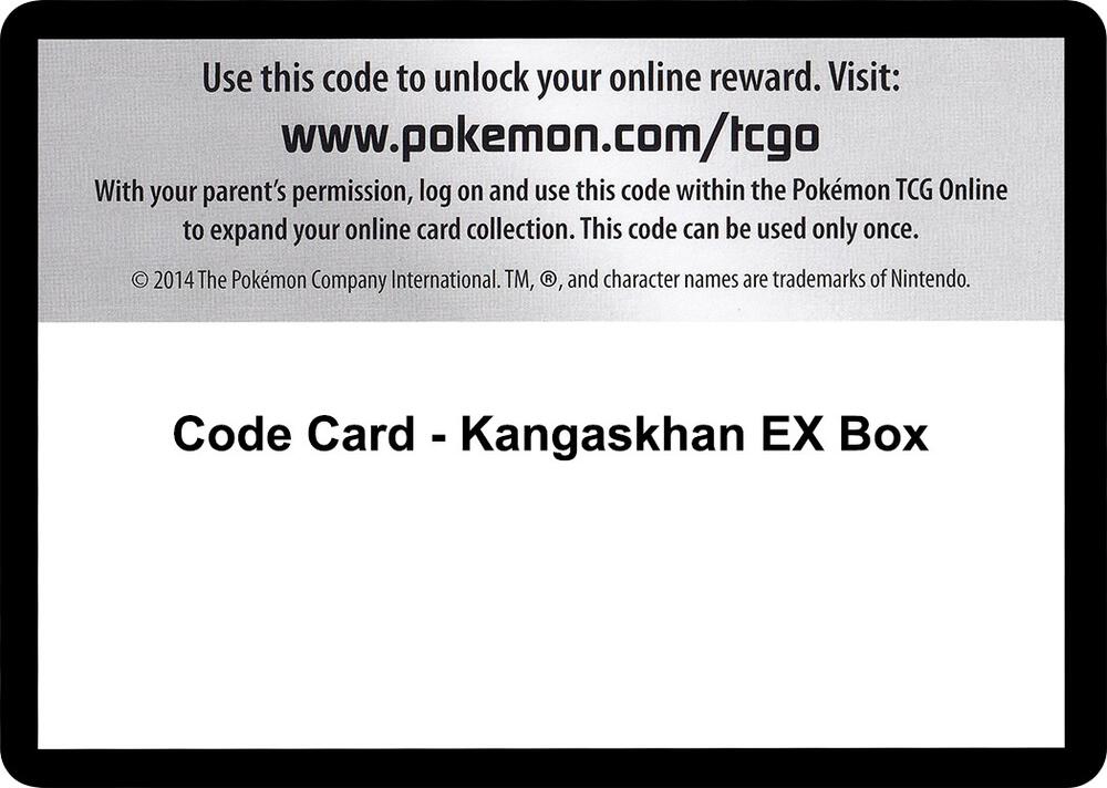 Code Card - Kangaskhan EX Box