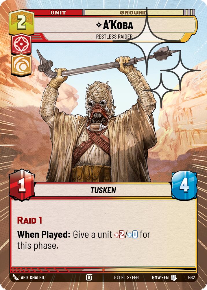 A'Koba - Restless Raider (Hyperspace Foil) [Homeworlds]