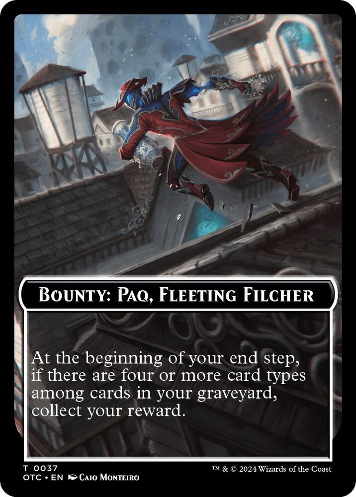 Bounty: Paq, Fleeting Filcher // Bounty Rules Double-Sided Token