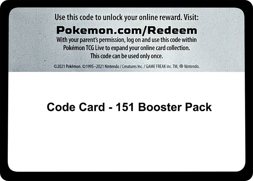 Code Card - 151 Booster Pack