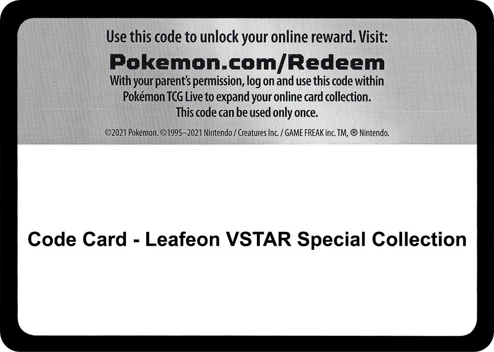 Code Card - Leafeon VSTAR Special Collection