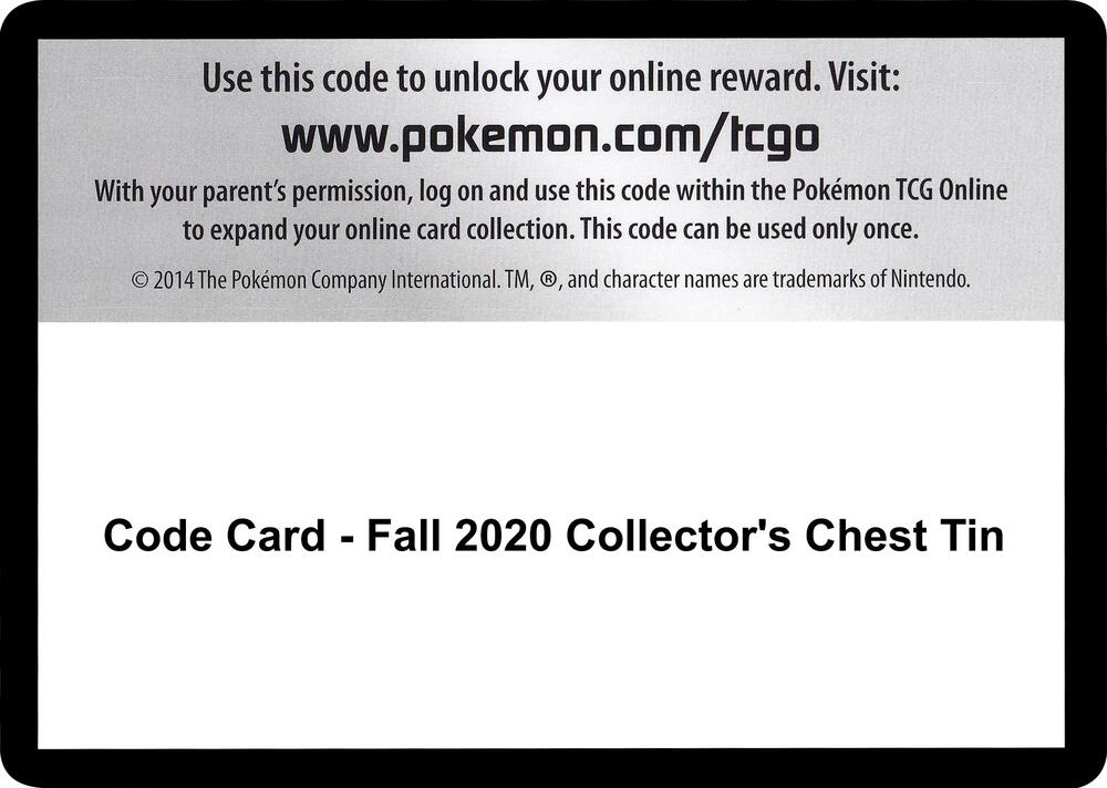 Code Card - Fall 2020 Collector's Chest Tin