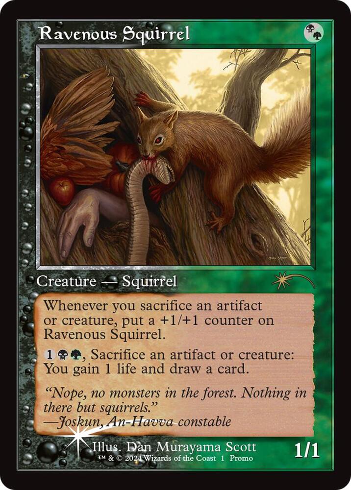 Ravenous Squirrel (Retro Frame)