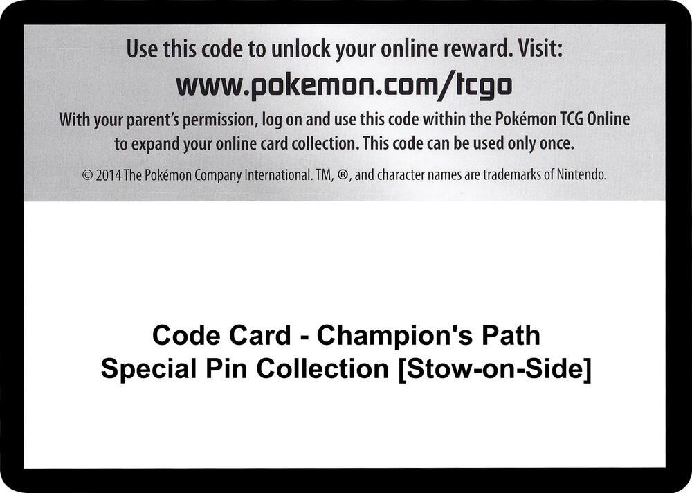 Code Card - Champion's Path Special Pin Collection [Stow-on-Side]