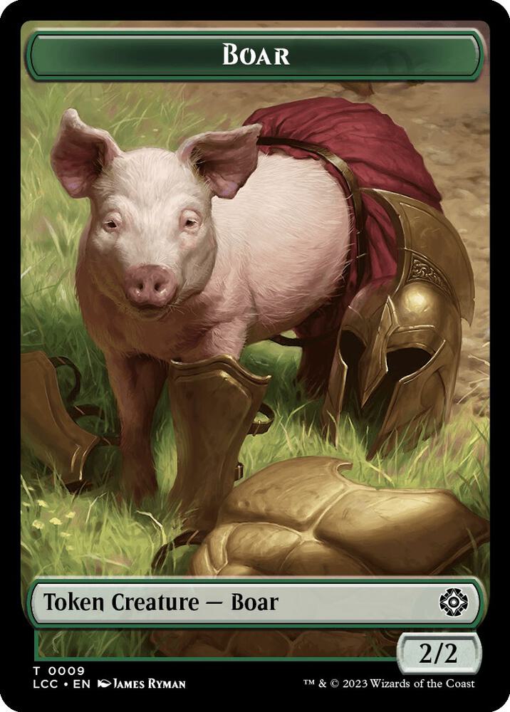 Boar // Merfolk (0003) Double-Sided Token
