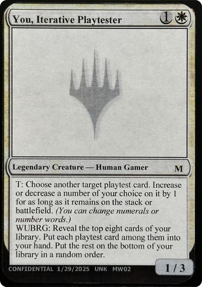 You, Iterative Playtester