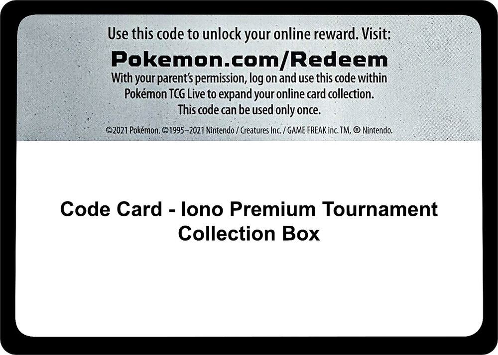 Code Card - Iono Premium Tournament Collection Box